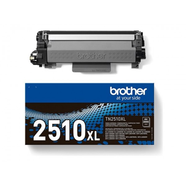 TONER BROTHER TN-2510XL Nero 3.000PP X HL-L2400DWE HL-L2445DW DCP-L2620DW DCP-L2660DW MFC-L2800DW MFC-L2827DW MFC-L2860DWE