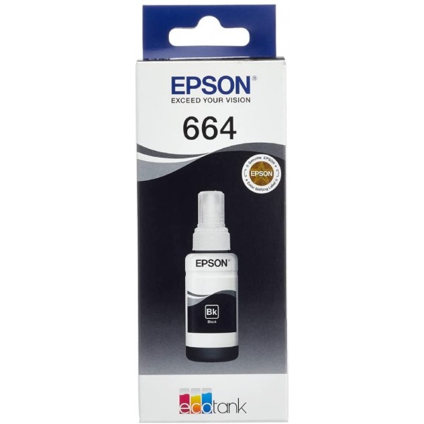 Epson T6641 - 70 ml - nero - originale - ricarica inchiostro - per EcoTank ET-14000, ET-16500, ET-2500, ET-2550, ET-2600, ET-26
