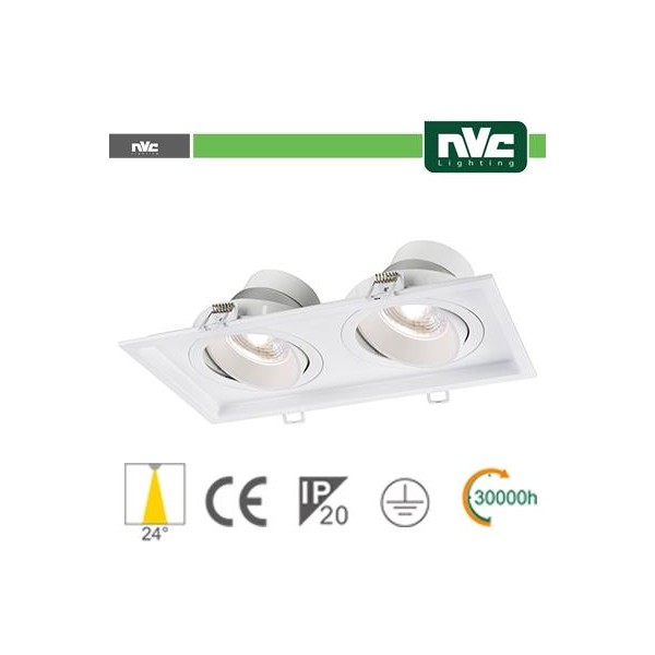 Incasso Multi lampada - 18w (2x9w) 3000k 1440lm 24°