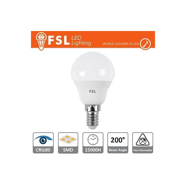 Lampada Sfera - 5,5W 3000K E14 