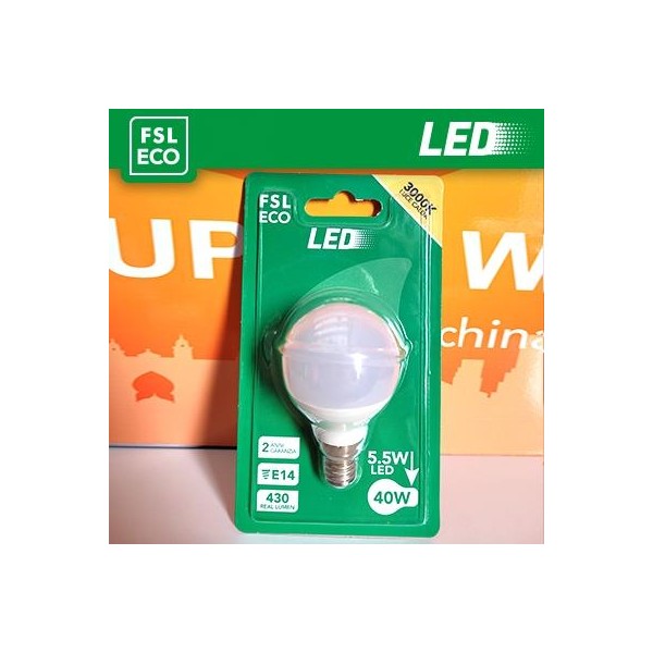 Lampada Sfera BLISTER - 5,5W 6500K E27