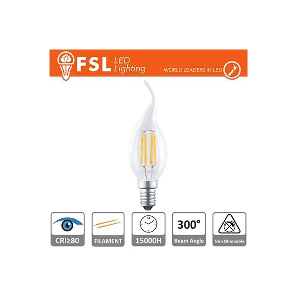 Lampada Filamento Colpo di Vento - 4W 4000K E14