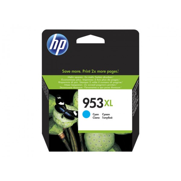 HP 953XL - 18 ml - Alta resa - ciano - originale - blister - cartuccia d'inchiostro - per Officejet Pro 77XX, 82XX, 87XX