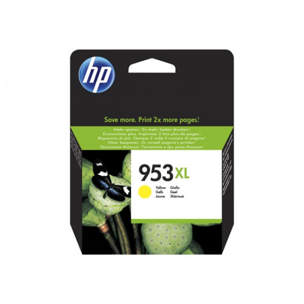 HP 953XL - 18 ml - Alta resa - giallo - originale - blister - cartuccia d'inchiostro - per Officejet Pro 77XX, 82XX, 87XX