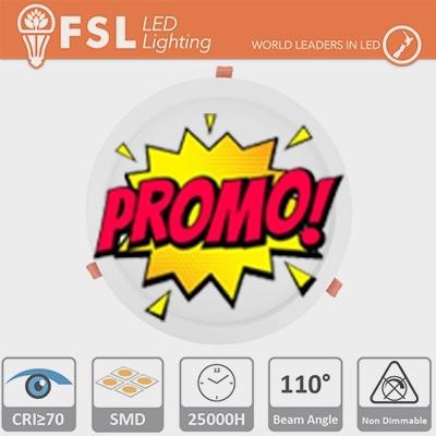 Downlight LED IP20 24W 6500K 2000LM 110° FORO:285mm