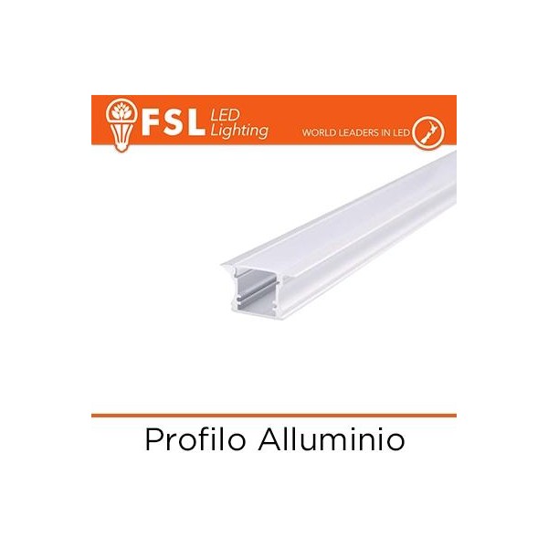 BARRA  ALLUMINIO 6063 - Incasso- 2m SILVER