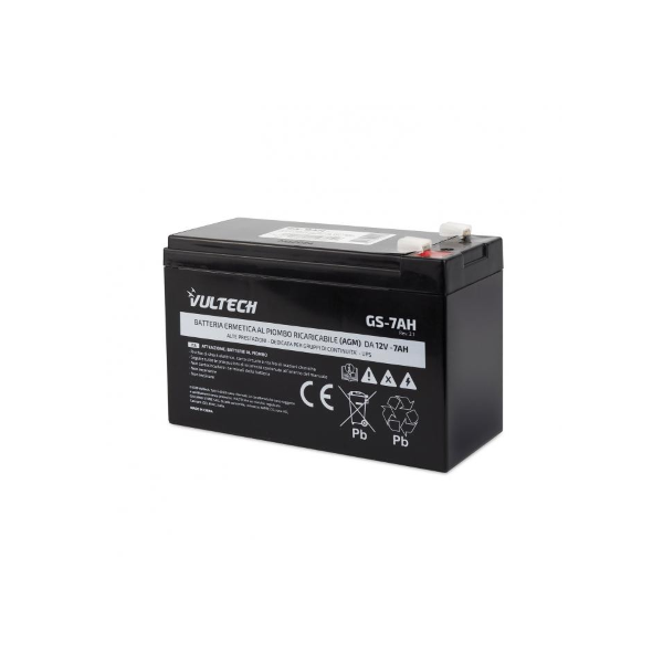 VULTECH BATTERIA ERMETICA AL PIOMBO PER UPS GS-7AH 12V 7,5A